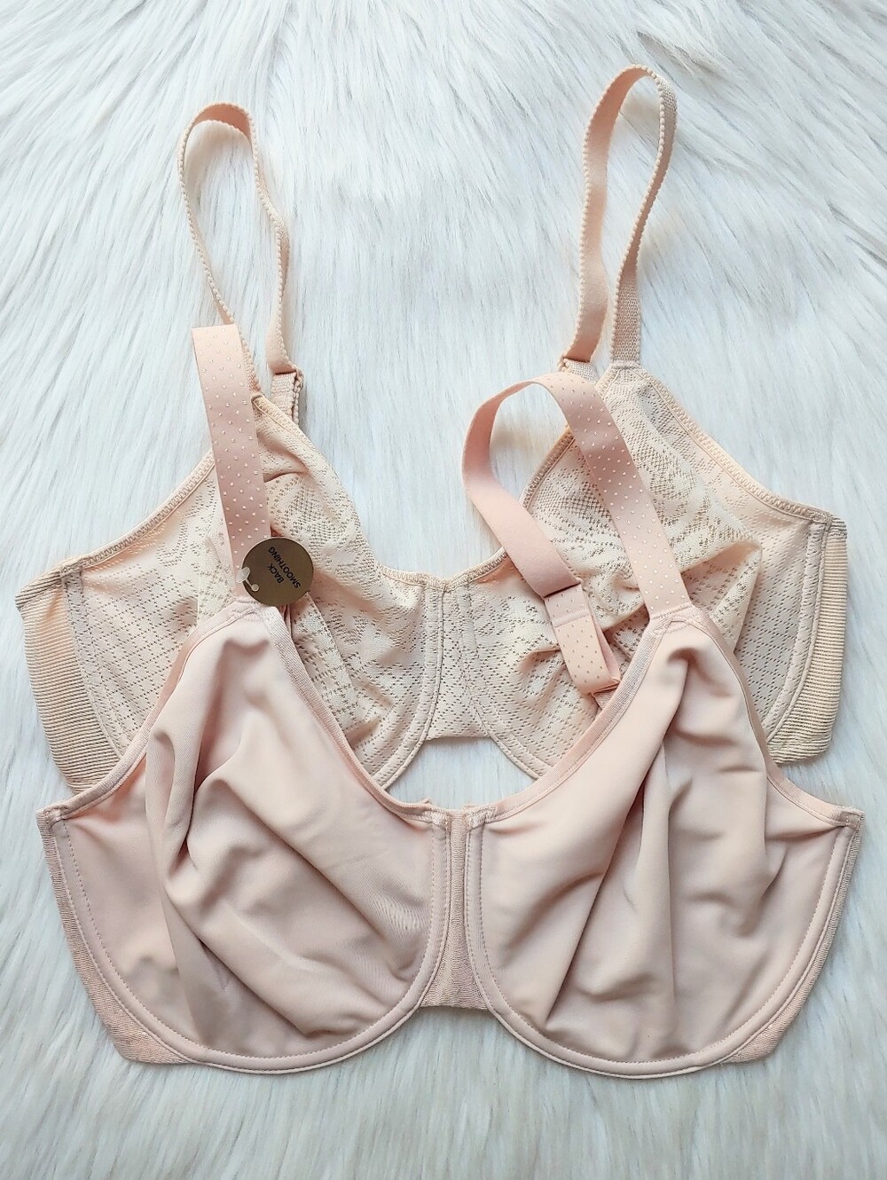 Wacoal Light Nude & Pink Unlined Underwire Minimizer Bras, 36G (~36DDDD)